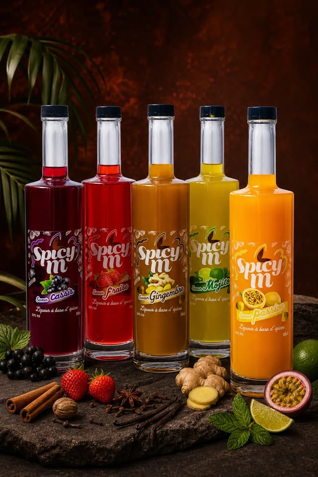 SPICY M — Liqueurs de Martinique à base de rhum et d'épices