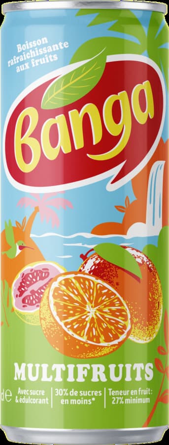 Multifruits (canette) Banga 33cl — grossiste Chandra