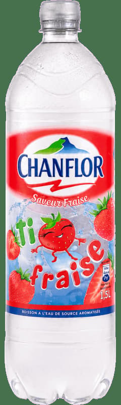 Eau aromatisée ti fraise Chanflor 1.5L — grossiste Chandra
