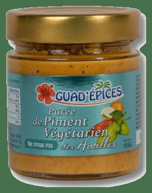 Purée de piment végétarien antillais Guad'Épices 185g — grossiste Chandra