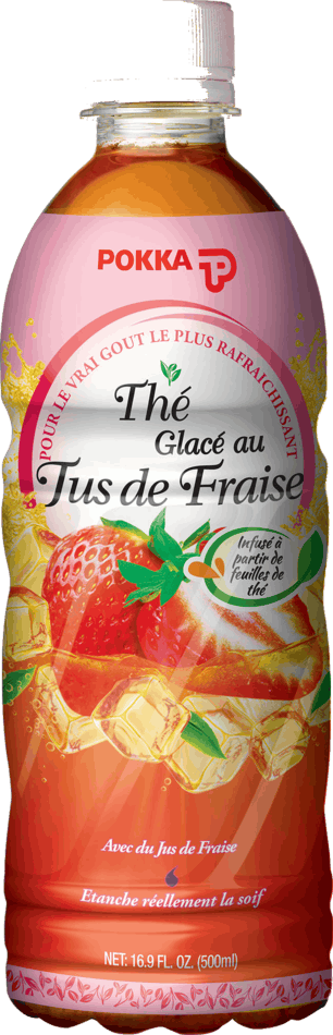 Thé glacé fraise POKKA 50cl — grossiste Chandra