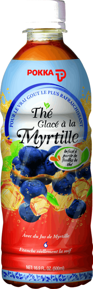 Thé glacé myrtille POKKA 50cl — grossiste Chandra