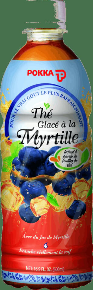 Thé glacé myrtille POKKA 50cl — grossiste Chandra