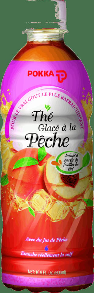 Thé glacé pêche POKKA 50cl — grossiste Chandra
